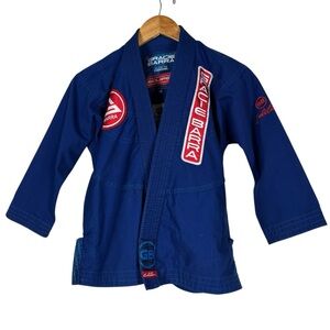 GRACIE BARRA Jiu Jitsu Equipe GB Ripstop Kimono Jacket BLUE Kids Unisex Size Y3